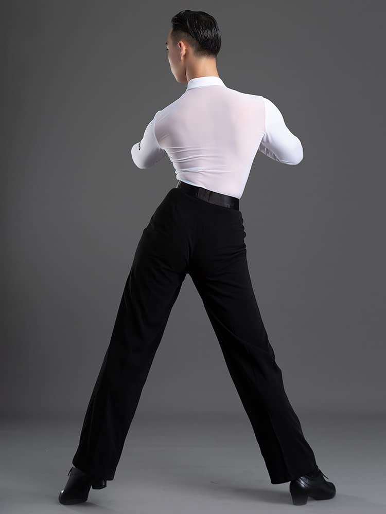 【新品ラテシャツ】社交ダンス競技用ラテンアメリカンシャツ Amazon.co.jp: 社交ダンス メンズラテンシャツ 競技用レオタードシャツ